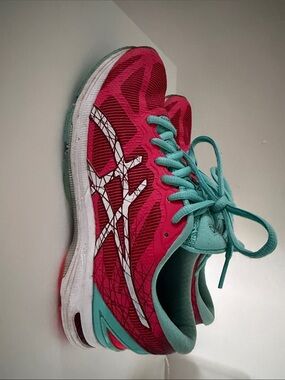 Asics girls  Hot Pink & Teal Running Sneakers